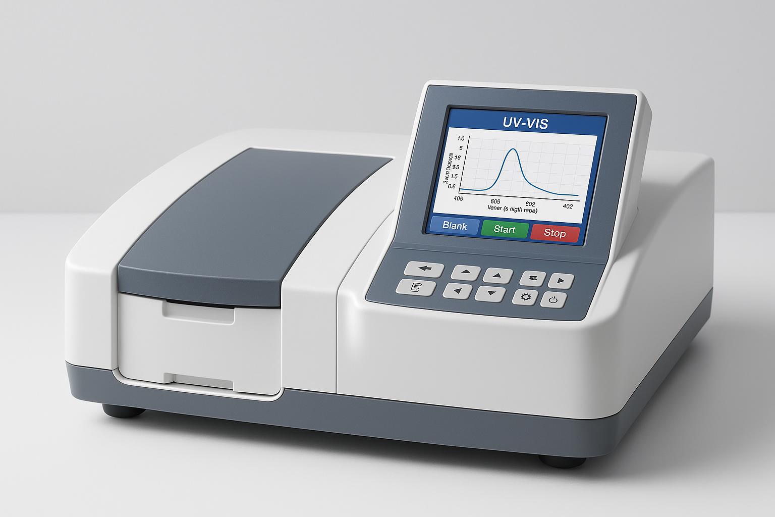 Espectrofotômetro UV-Vis 190-1100nm. Largura de banda 5nm. Interface USB. Software incluso. Calibrado e funcionando perfeitamente.